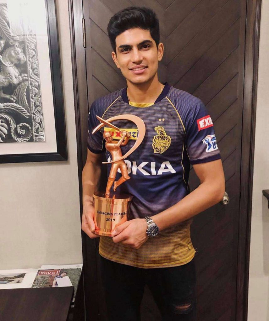 Shubman Gill with Trophy