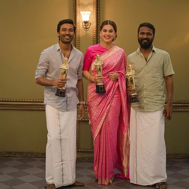 Taapsee Pannu with Ananda Vikatan Cinema Awards 2020